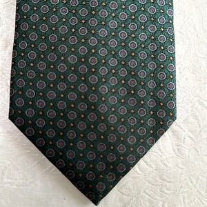 Silk TIE Made in Italy - Green/Blue